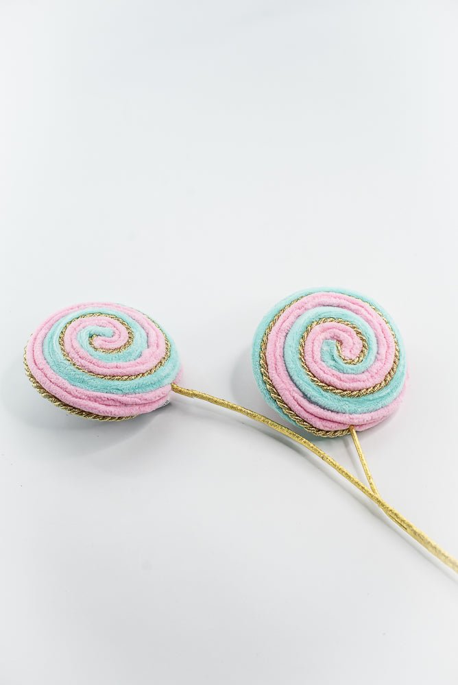 Pink and Mint Twirl Lollipop Spray - GM Exclusive - Greenery MarketGM2136PKBL