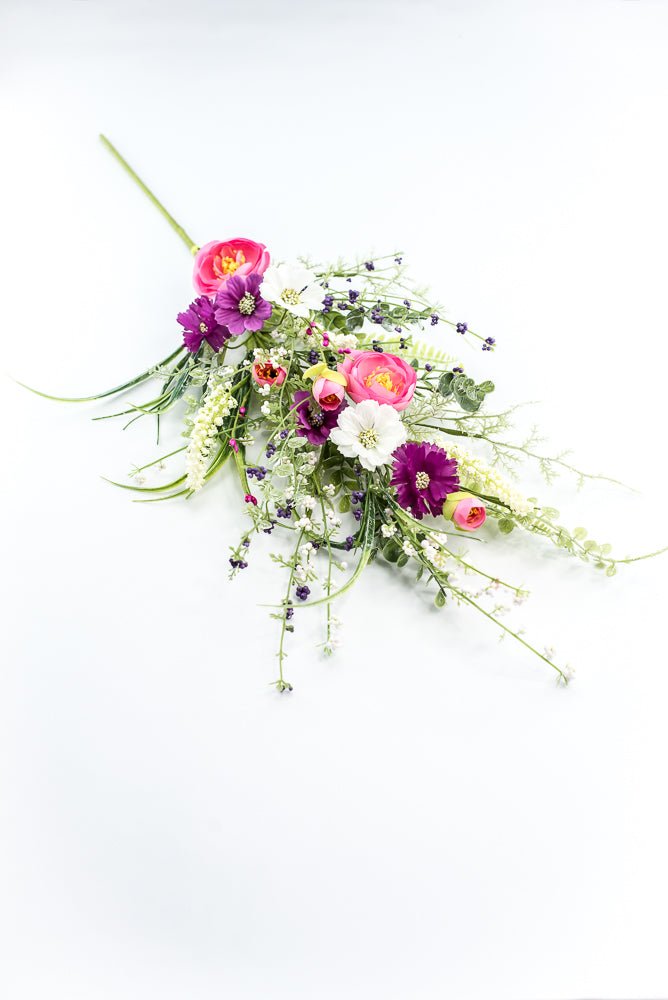 Pink and Purple Ranunculus Flower Spray - Greenery MarketPicks63303SP30