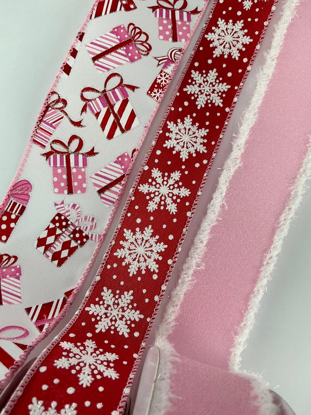 Pink and red gifts bow bundle x 3 ribbons - Greenery MarketRibbons & TrimPinkgiftsX3