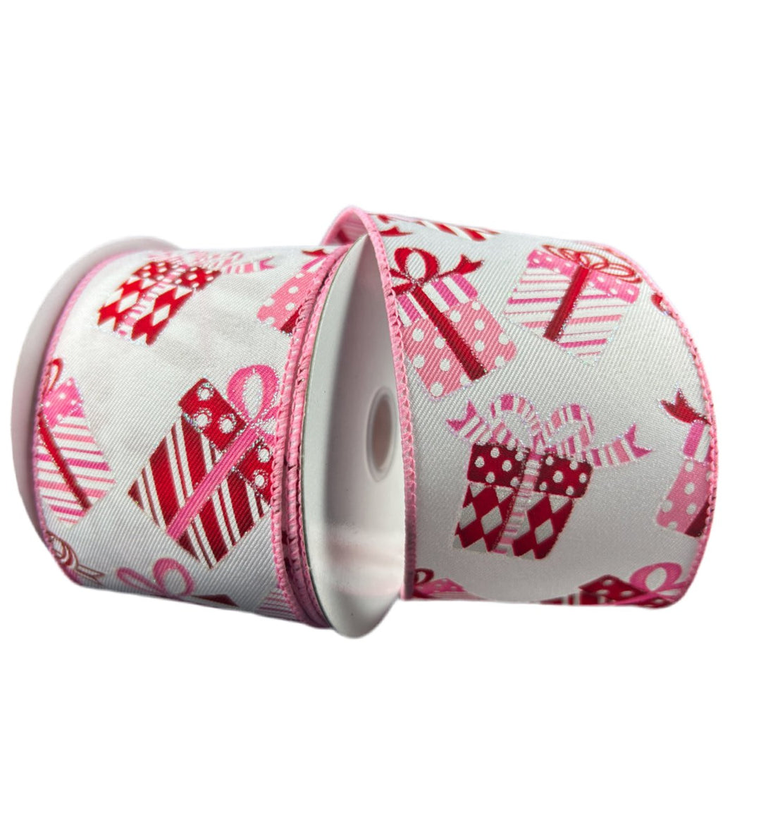 Pink and red gifts wired ribbon , 2.5" - Greenery MarketRibbons & Trim71413 - 40 - 03