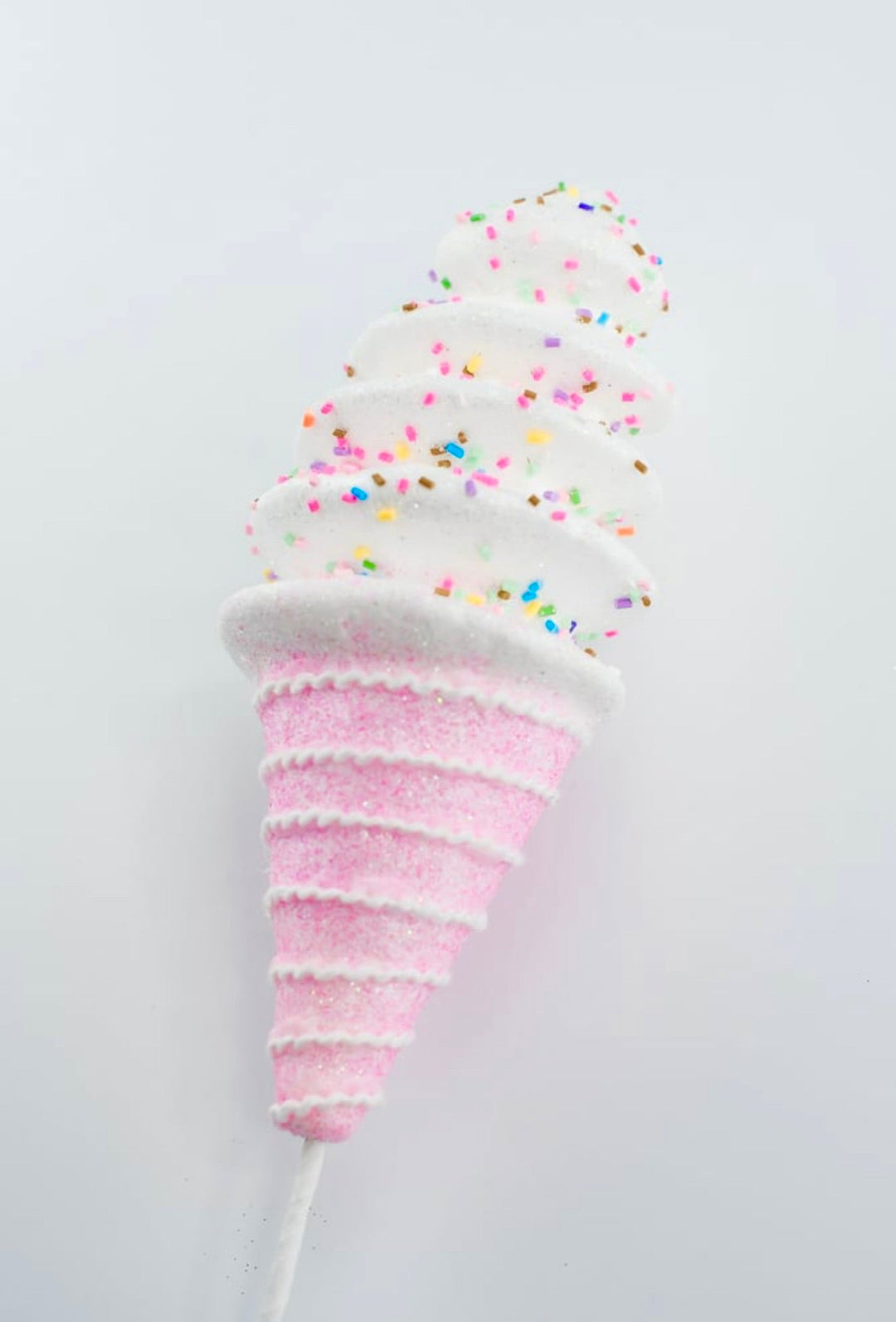 Pink and white ice cream cone - Greenery MarketPicks64531