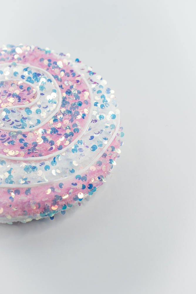 Pink and White Sequin Lollipop Stem - GM Exclusive - Greenery MarketGM2131PKWT