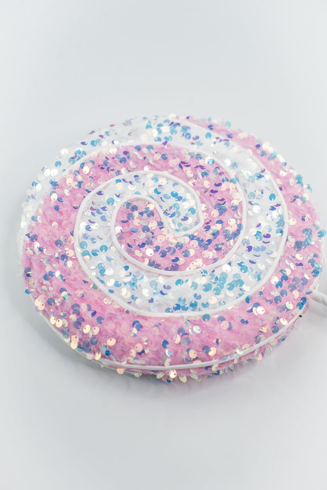 Pink and White Sequin Lollipop Stem - GM Exclusive - Greenery MarketGM2131PKWT