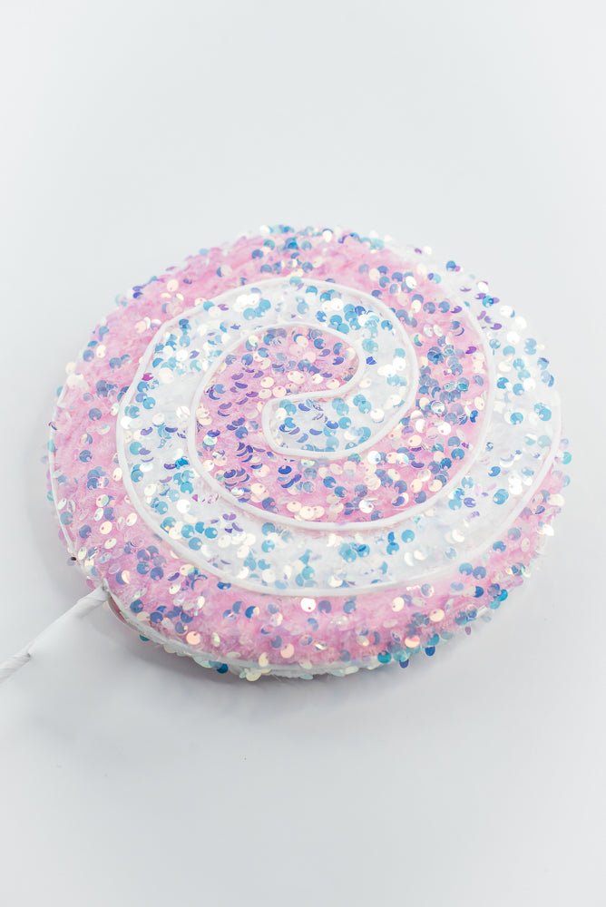 Pink and White Sequin Lollipop Stem - GM Exclusive - Greenery MarketGM2131PKWT