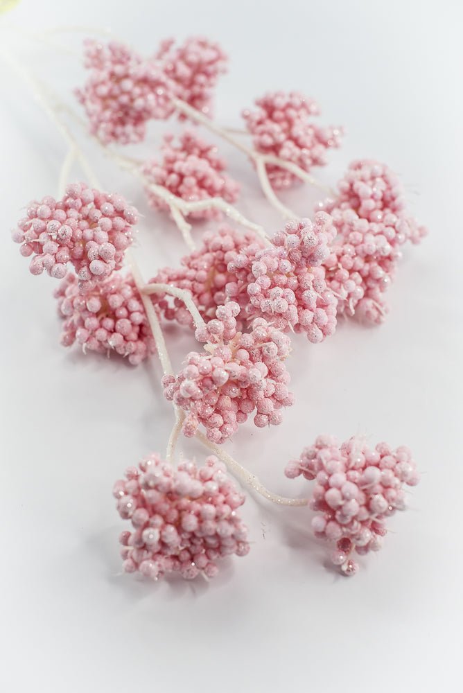 Pink Berry Cluster Spray - Greenery Market86392PK