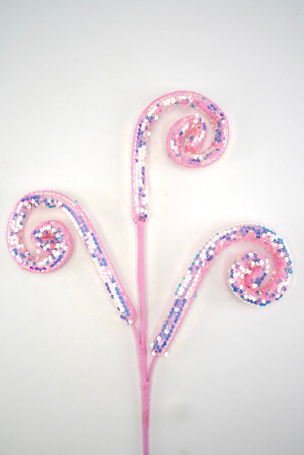 Pink Bling Sequin Spiral Curly Spray - 28" - Greenery Market63603PK