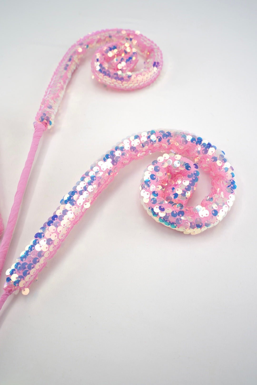 Pink Bling Sequin Spiral Curly Spray - 28" - Greenery Market63603PK