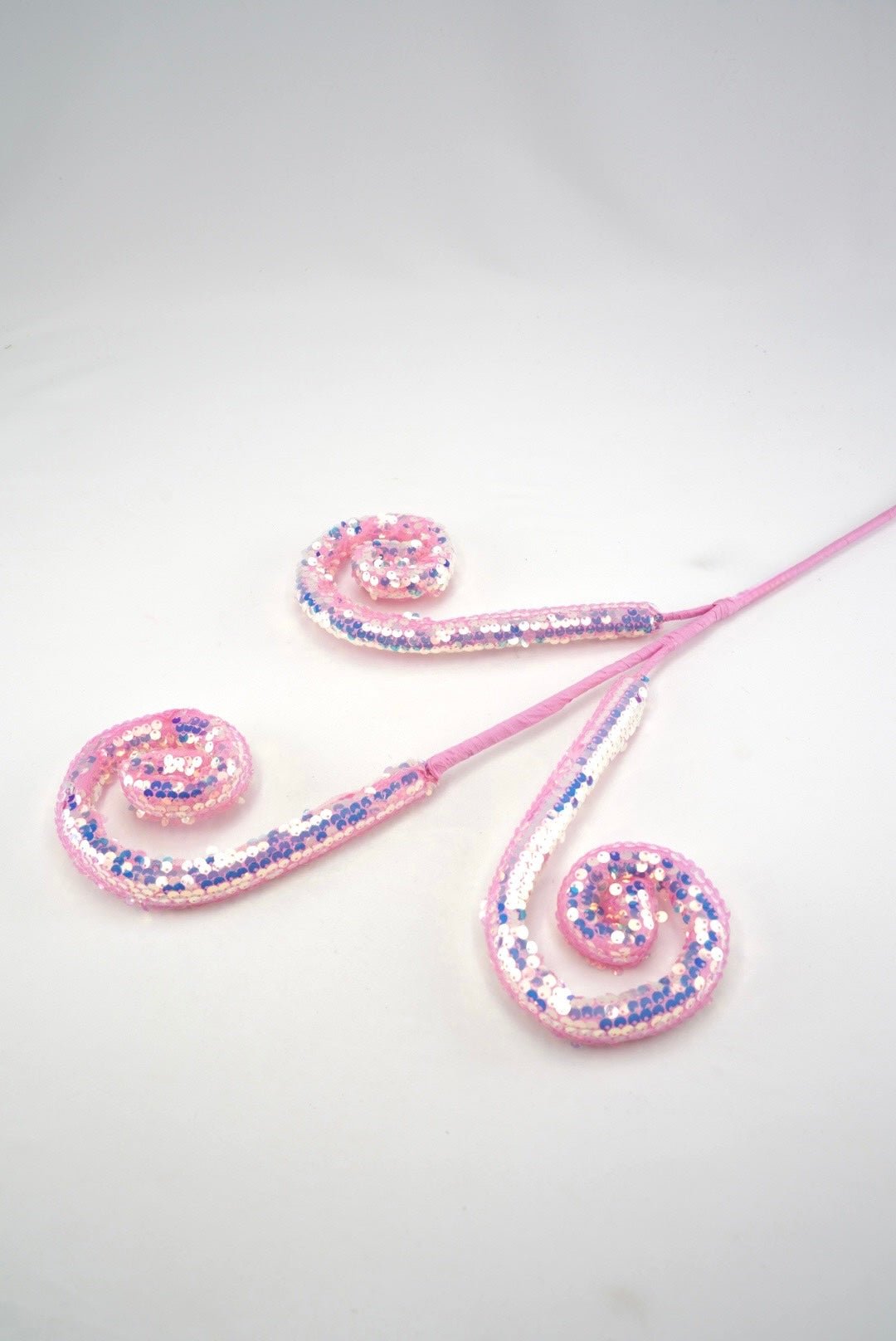 Pink Bling Sequin Spiral Curly Spray - 28" - Greenery Market63603PK