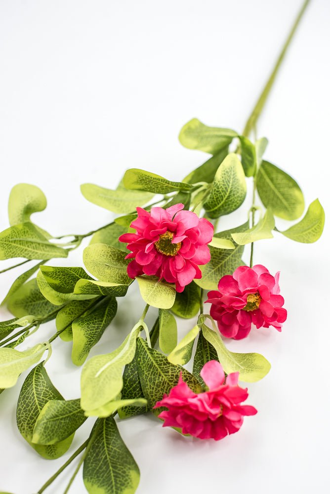 Pink Button Zinnia Spray - Greenery MarketMTF24321 BTY