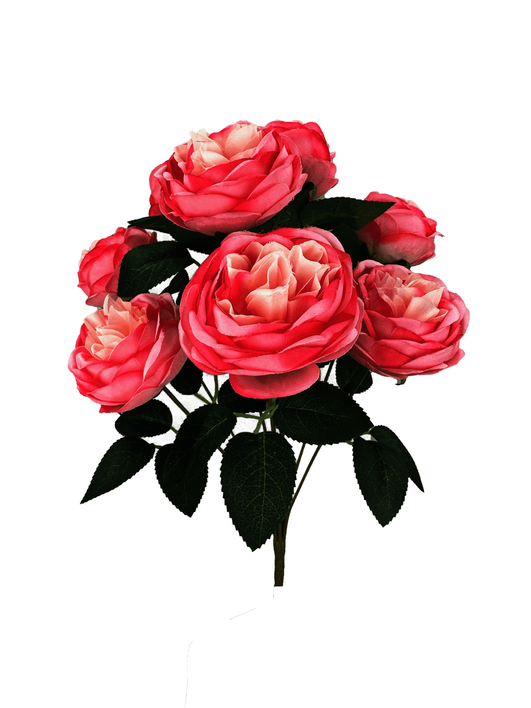 Pink Cabbage Rose Bush - 17.5" - Greenery MarketArtificial Flowers35133PK