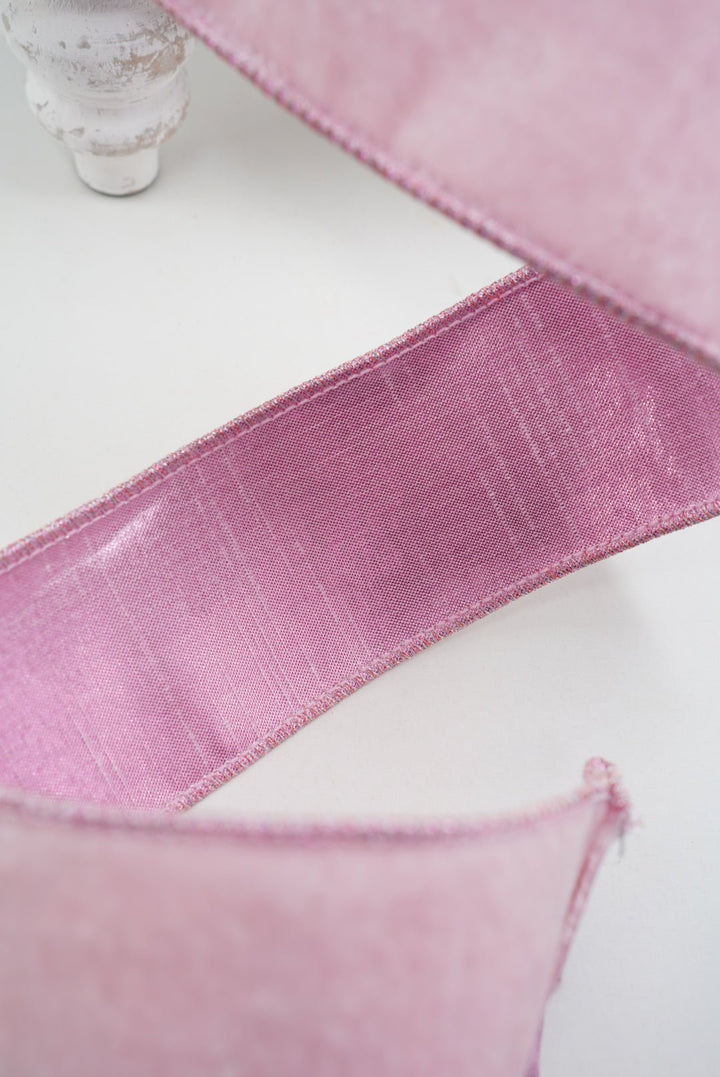 Pink crown velvet wired ribbon - 2.5” - Greenery Marketwired ribbonMTX71554 BLPK