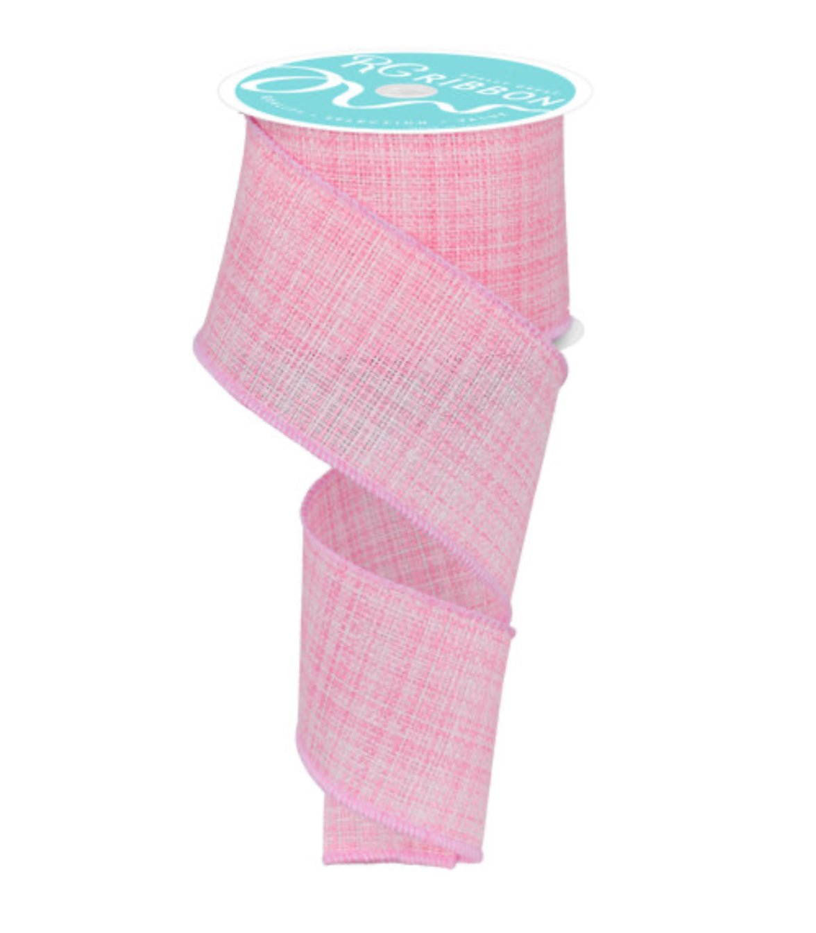 Pink faux tweed wired ribbon 2.5” - Greenery MarketWired ribbonRGF140822