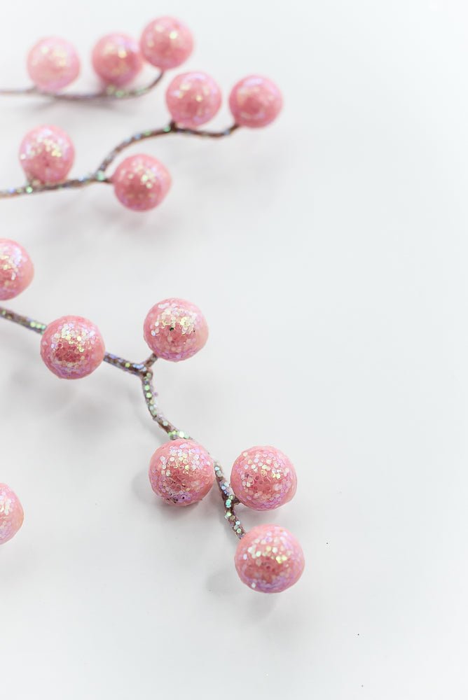 Pink Glitter Berry Pick - Greenery Market86314PK
