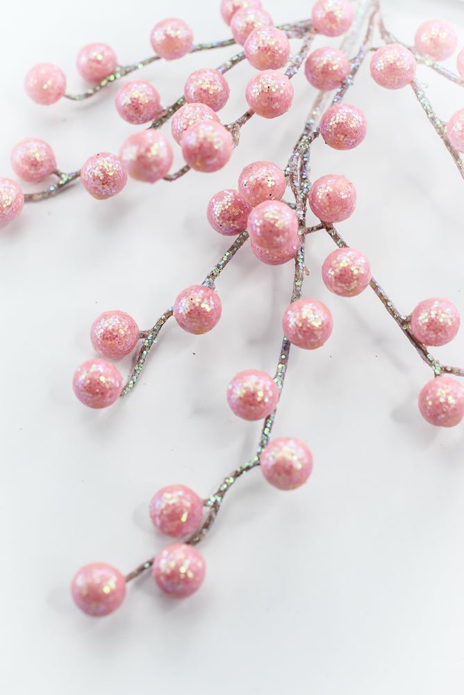 Pink Glitter Berry Pick - Greenery Market86314PK