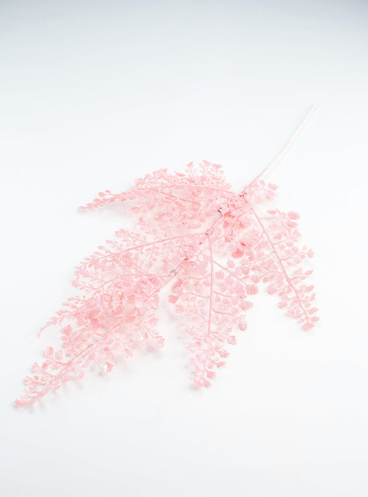 Pink glittered fern spray - Greenery MarketXS236822