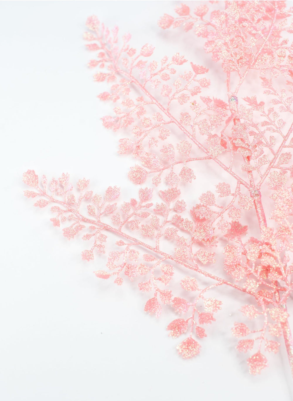 Pink glittered fern spray - Greenery MarketXS236822