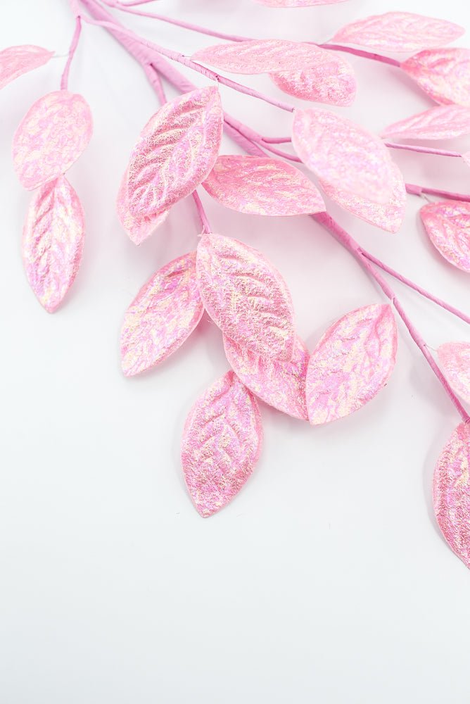 Pink Glossy Leaves Spray - Greenery Market86296PK