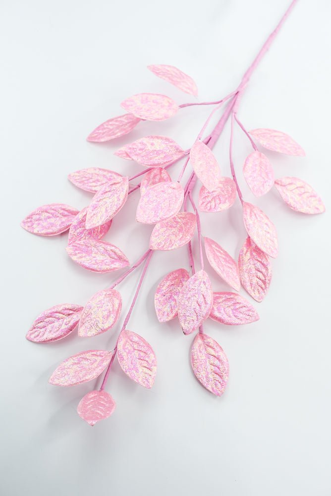 Pink Glossy Leaves Spray - Greenery Market86296PK