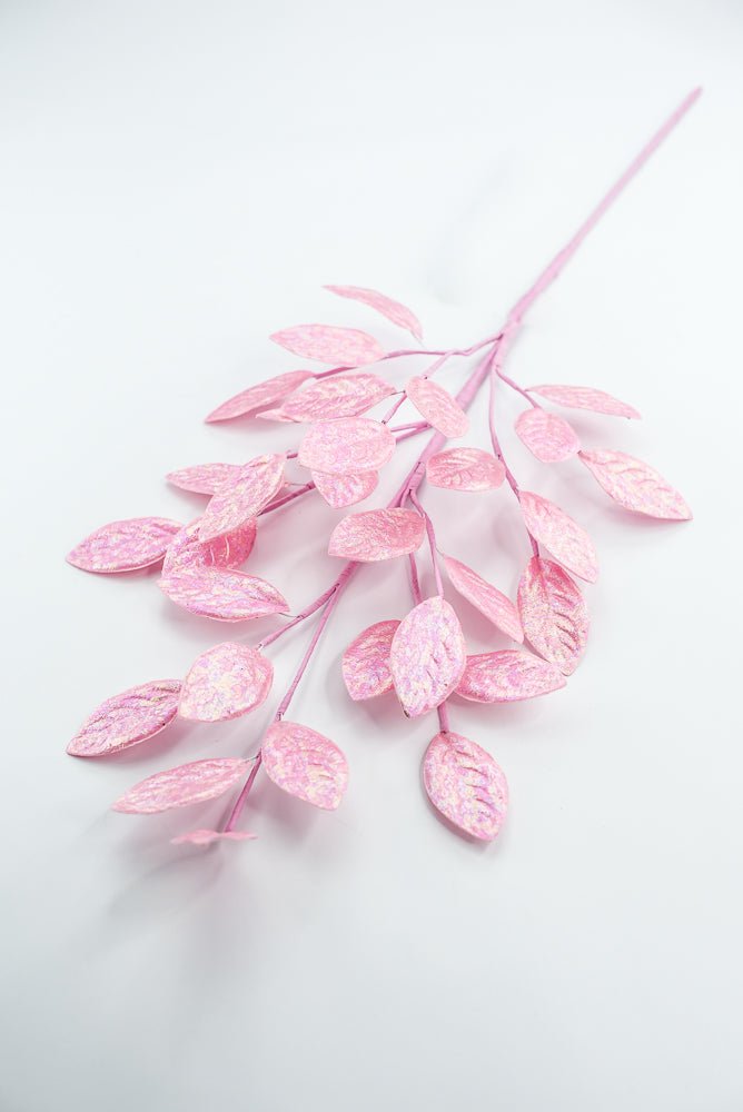 Pink Glossy Leaves Spray - Greenery Market86296PK