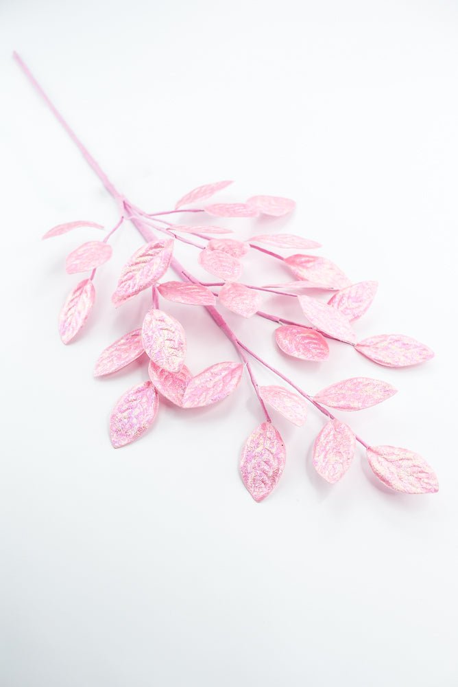 Pink Glossy Leaves Spray - Greenery Market86296PK