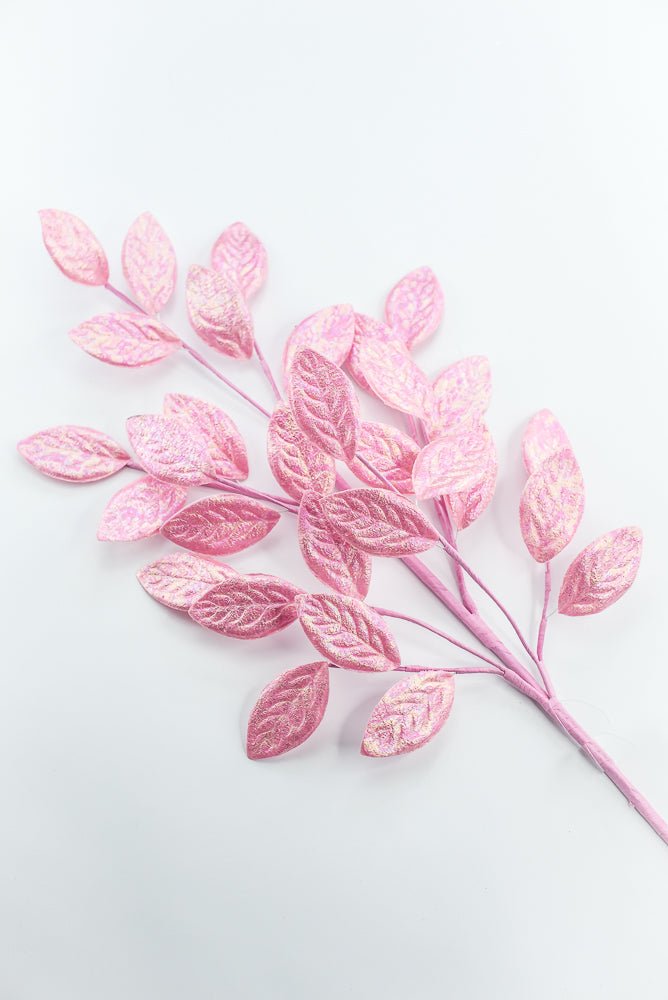 Pink Glossy Leaves Spray - Greenery Market86296PK