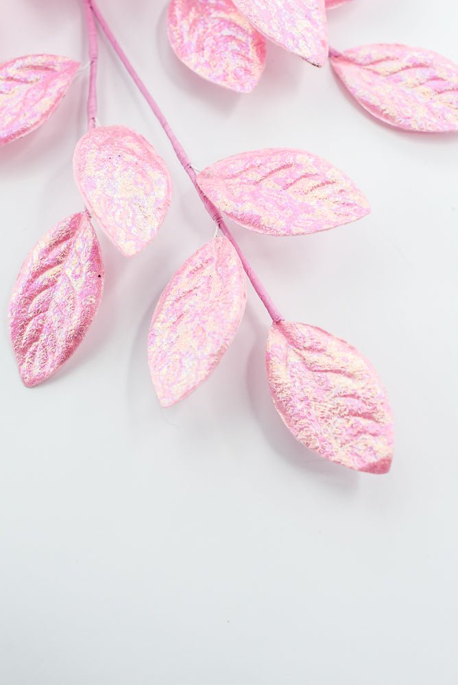 Pink Glossy Leaves Spray - Greenery Market86296PK
