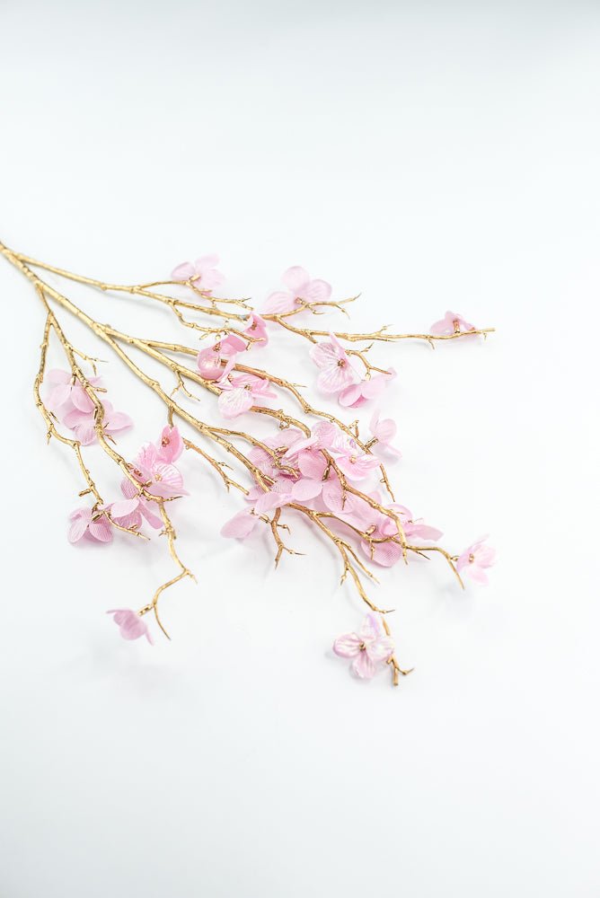 Pink Glossy Plum Blossom Spray - Greenery Market86307PK