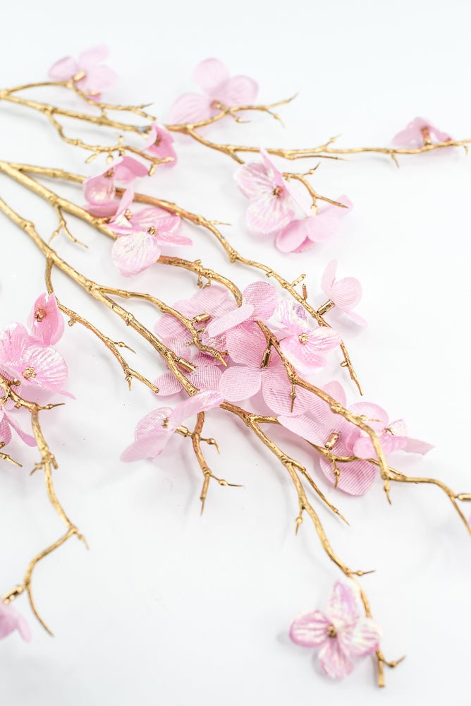 Pink Glossy Plum Blossom Spray - Greenery Market86307PK