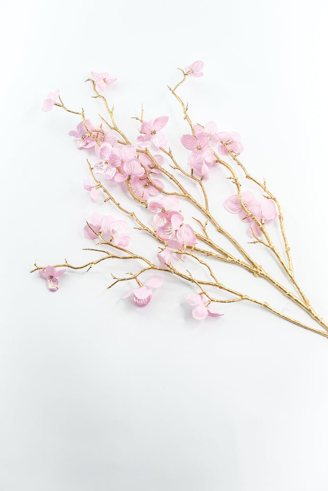 Pink Glossy Plum Blossom Spray - Greenery Market86307PK