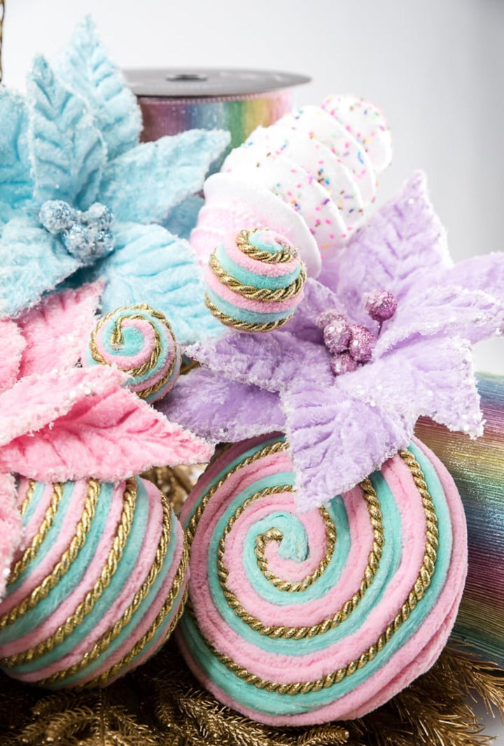 Pink, gold, and blue lollipop ornament - Greenery Market85903PKBL