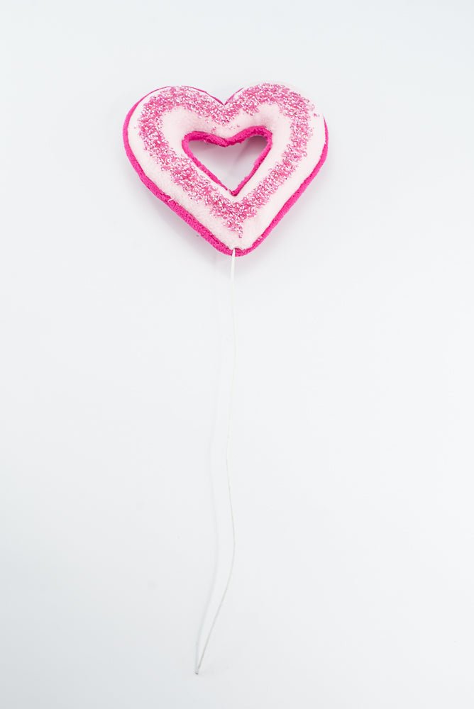 Pink Heart Decor Pick - 18" - Greenery MarketArtificial Flora64081PK