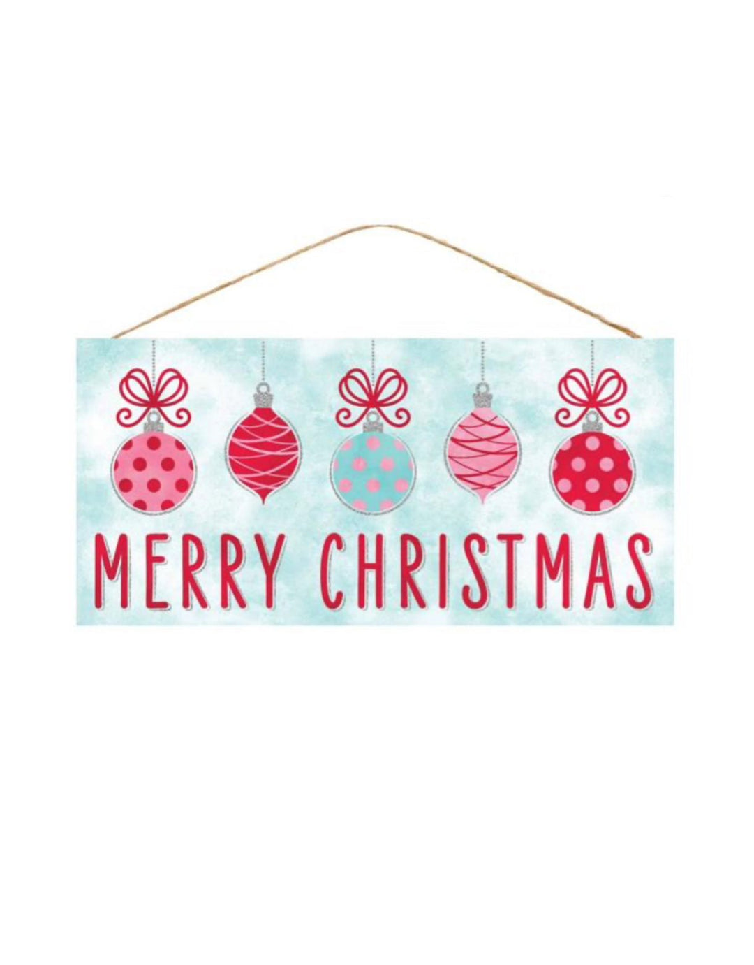 Pink Holiday ornaments sign - Greenery MarketChristmasAP8840