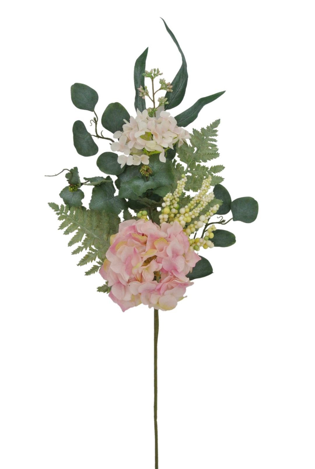 Pink Hydrangea and berry mixed spray - Greenery Market82415-pk