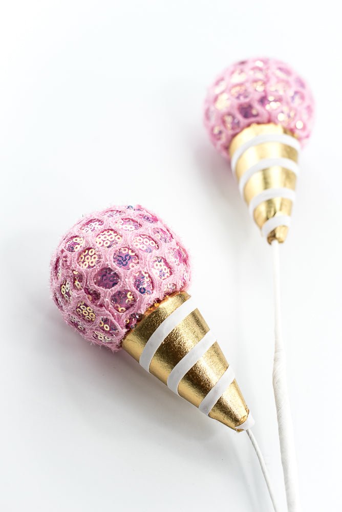 Pink Mesh Ice Cream Spray - Greenery Market86350PK