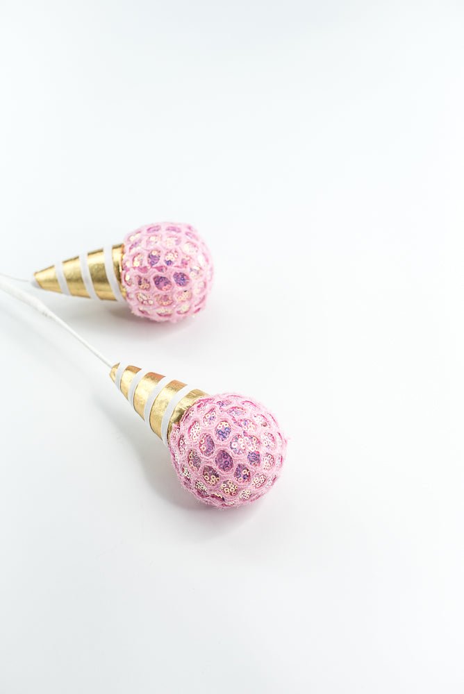 Pink Mesh Ice Cream Spray - Greenery Market86350PK