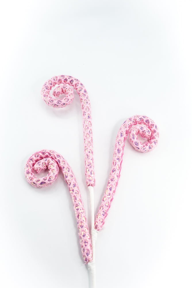 Pink Mesh Spiral Curly Spray - Greenery Market86348PK
