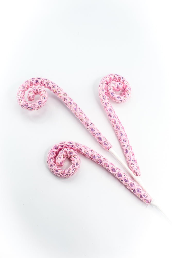 Pink Mesh Spiral Curly Spray - Greenery Market86348PK