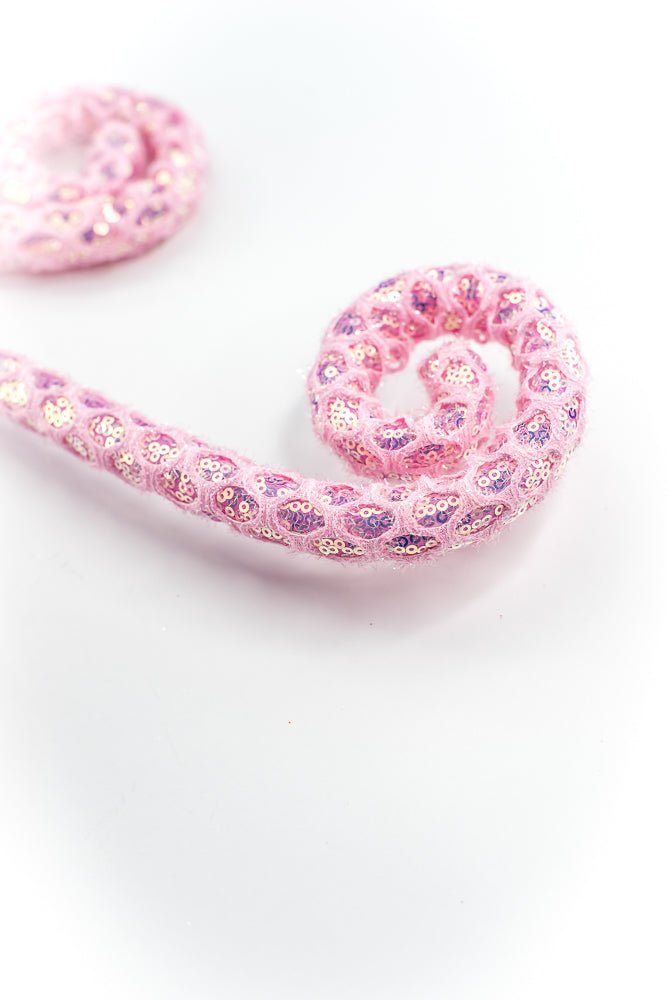 Pink Mesh Spiral Curly Spray - Greenery Market86348PK