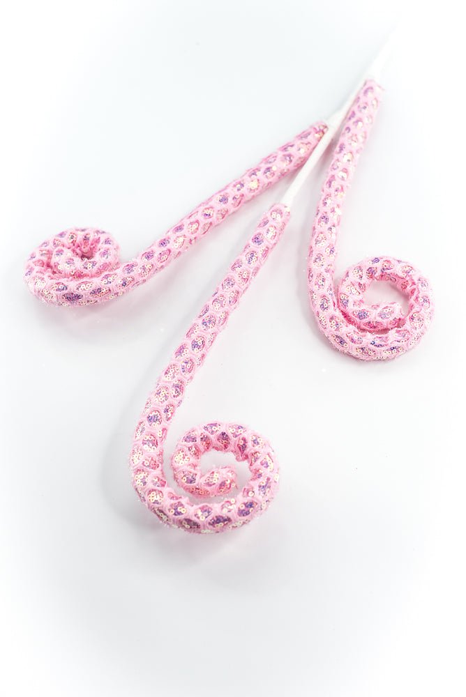 Pink Mesh Spiral Curly Spray - Greenery Market86348PK