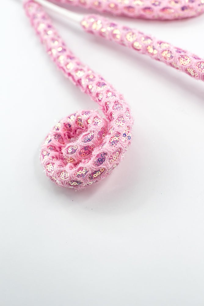 Pink Mesh Spiral Curly Spray - Greenery Market86348PK