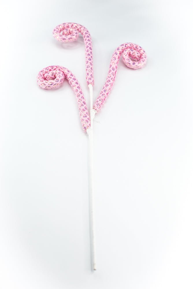 Pink Mesh Spiral Curly Spray - Greenery Market86348PK