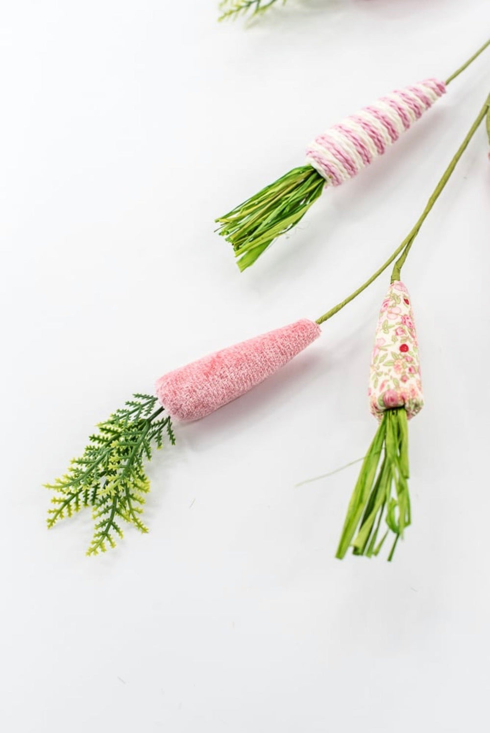 Pink Mixed Fabric Carrots Spray - 27" - Greenery Market65448-PK