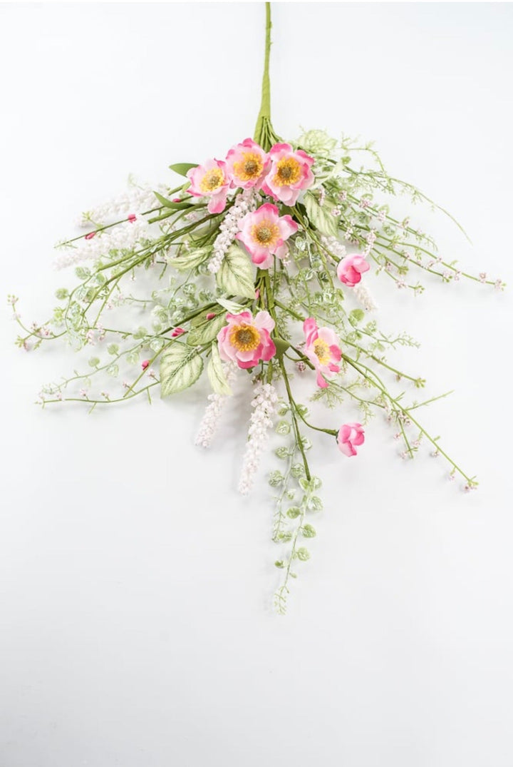 Pink Mixed Meadow Flowers Spray - 30.5" - Greenery Market40435-PK