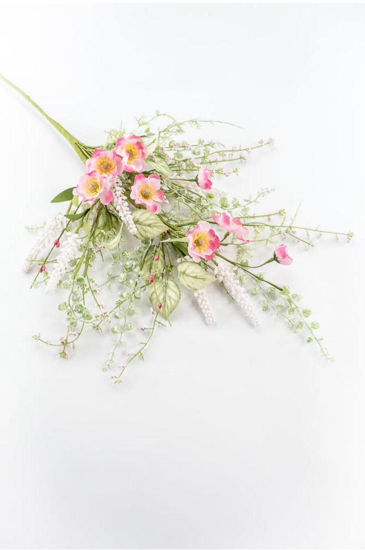 Pink Mixed Meadow Flowers Spray - 30.5" - Greenery Market40435-PK
