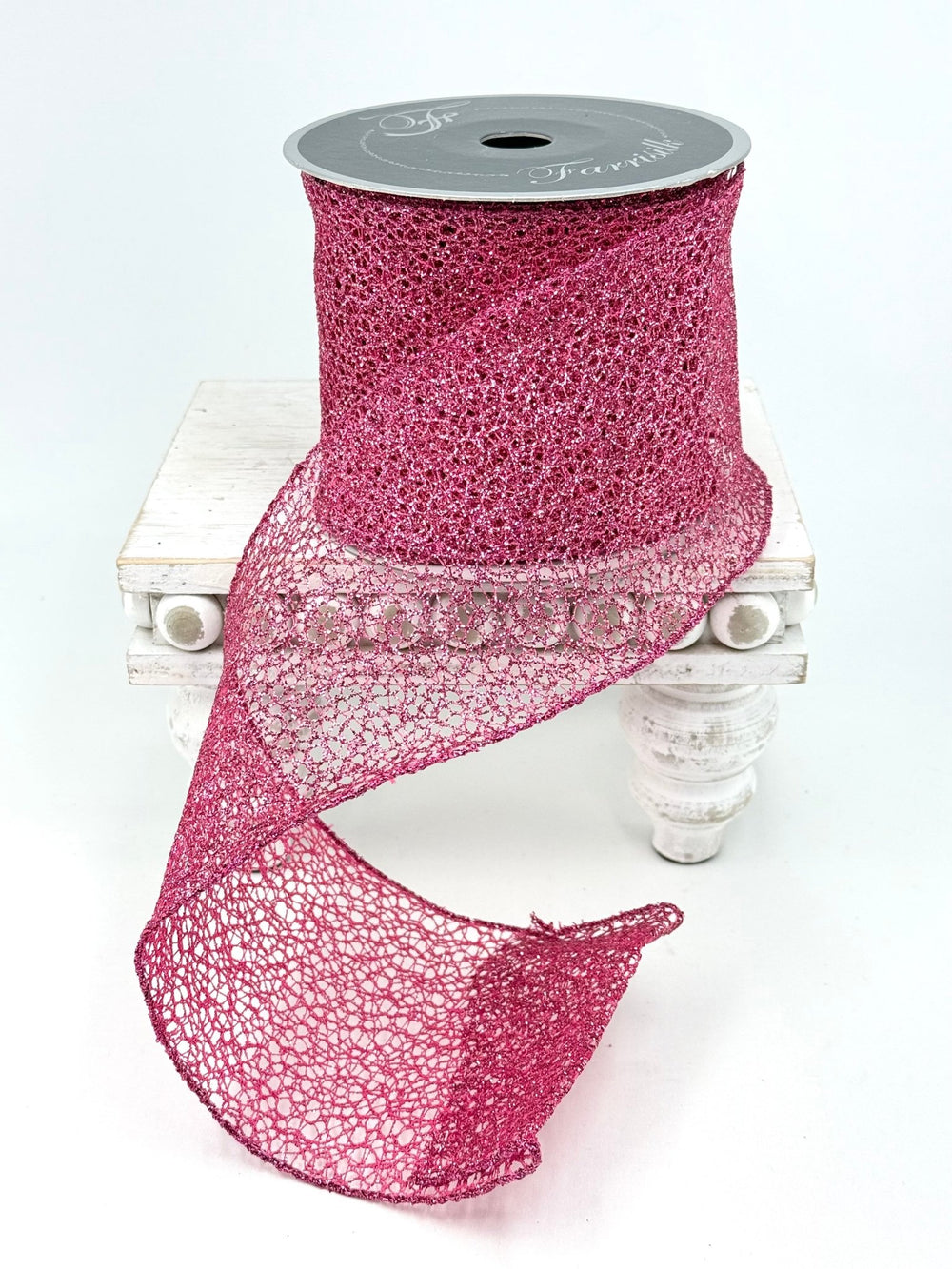 Pink Netted Farrisilk Wired Ribbon - 4" AS - IS - Greenery MarketRibbons & TrimRA399-08
