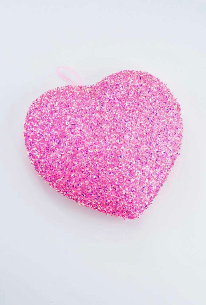 Pink Ornament Frizzy Heart - 8" - Greenery MarketArtificial Flora63973PK