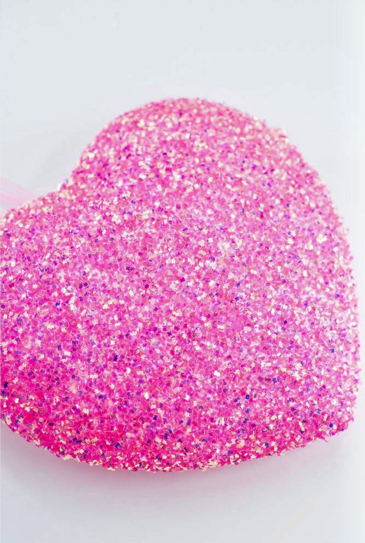 Pink Ornament Frizzy Heart - 8" - Greenery MarketArtificial Flora63973PK