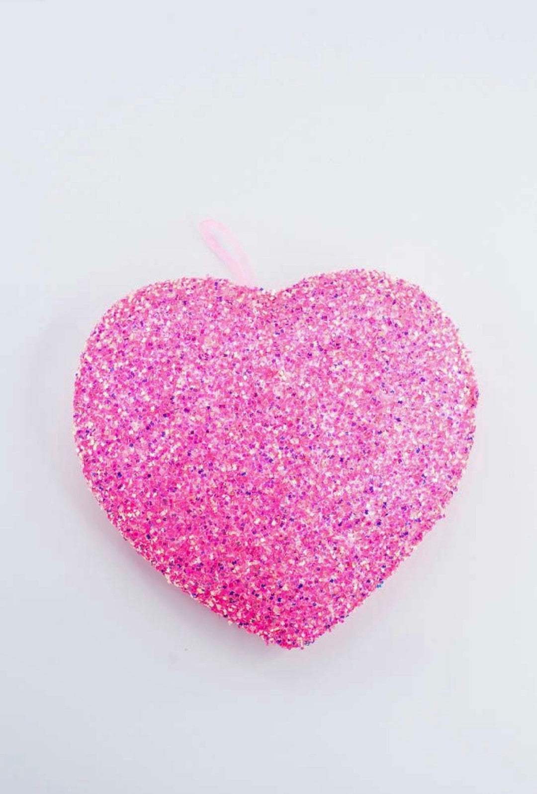 Pink Ornament Frizzy Heart - 8" - Greenery MarketArtificial Flora63973PK