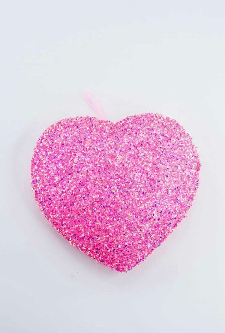Pink Ornament Frizzy Heart - 8" - Greenery MarketArtificial Flora63973PK