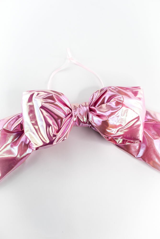 Pink Ornament Pearlescent Bow - 16" - Greenery Market63629PK